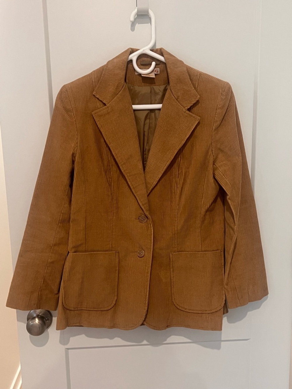 Vintage Tailored Corduroy Blazer in Brown - Two-Button Suit Jacket